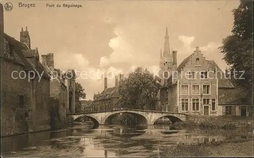 Bruges Flandre Pont du Beguinage Kat. 