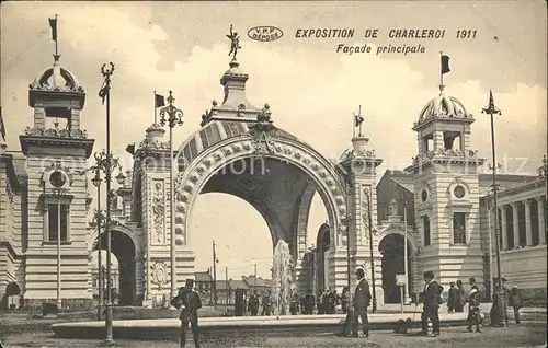 Charleroi Hainaut Wallonie Exposition 1911 Facade principale Kat. 