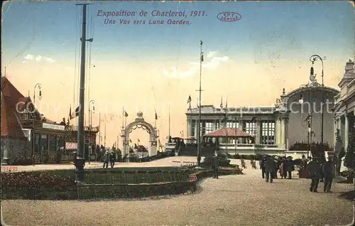 Charleroi Hainaut Wallonie Exposition 1911 Une Vue vers Luna Garden Kat. 