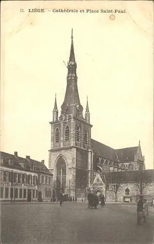Liege Luettich Cathedrale et Place Saint Paul Kat. Luettich