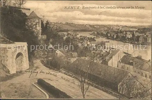Namur Wallonie Remparts a la Citadelle et vue sur la Meuse Kat. 