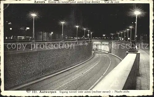 Antwerpen Anvers Ingang tunnel voor autos  Kat. 