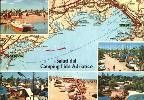 Cavallino Venezia Camping Lido Adriatico Strandpartieen Zeltplatz Lageplan Kat. 