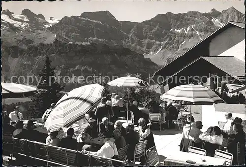 Brunni Engelberg Terrassen Restaurant Ristis Endstation Luftseilbahn Alpenpanorama /  /Rg. Engelberg