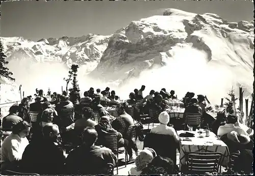 Brunni Engelberg Terrassen Restaurant Ristis Endstation Luftseilbahn Alpenpanorama /  /Rg. Engelberg