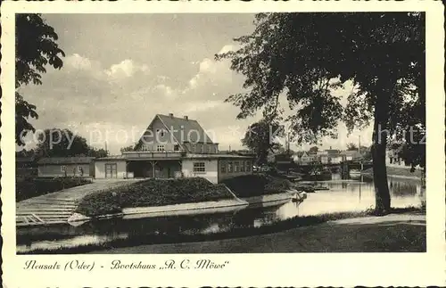 Neusalz Oder Nowa Sol Niederschlesien Bootshaus R. C. Moewe /  /Nowa Sol