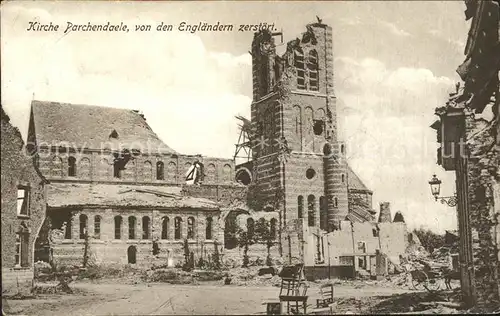 Paschendaele Kirche von den Englaendern Zerstoert /  /