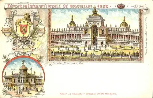 Bruxelles Bruessel Exposition Internationale  de Bruxelles 1897 /  /