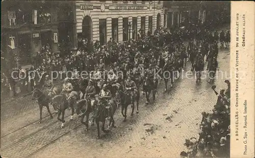 Bruxelles Bruessel Grande Revue de la Victoire du 22 Juillet 1919 /  /
