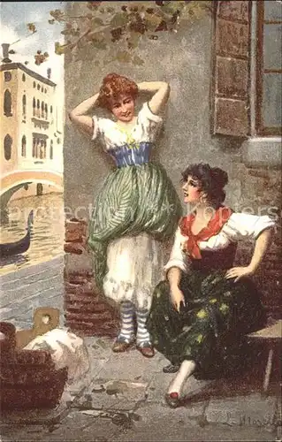 Venedig Venezia Frauen Kuenstlerkarte /  /