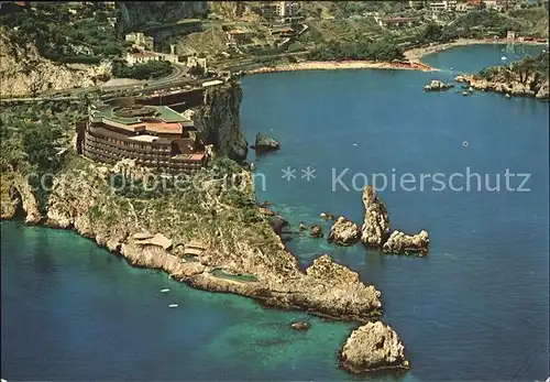 Taormina Sizilien Capo Taormina veduta aerea Kueste Kat. 
