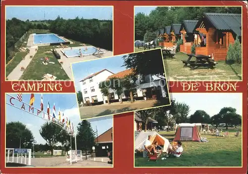 Valkenburg Suedholland Camping De Bron Swimmingpool Bungalows Zelte Eingang Kat. 