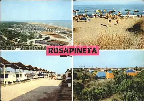 Rosolina Rovigo Rosapineta Camping Fliegeraufnahme Strandpartie Caravan Zeltplatz Kat. 