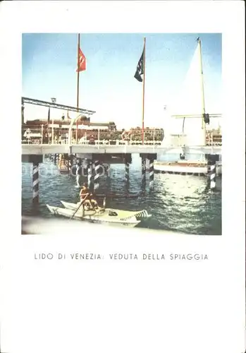 Venezia Venedig Lido di Venezia Veduta della spiaggia Kat. 