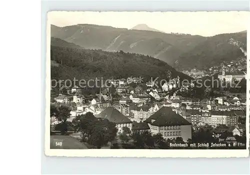 Bodenbach Tetschen Boehmen mit Schloss Tetschen Elbe Kat. 