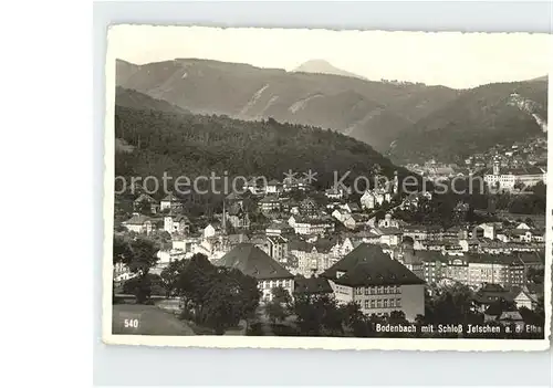 Bodenbach Tetschen Boehmen mit Schloss Tetschen Elbe Kat. 