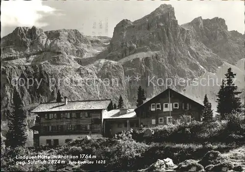 Rhaetikon GR Lindauer Huette mit Sulzfluh Kat. 