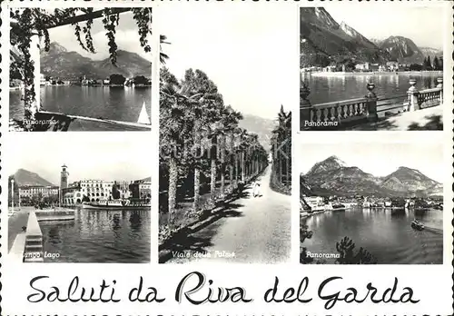 Riva del Garda See Allee Panorama Kat. 