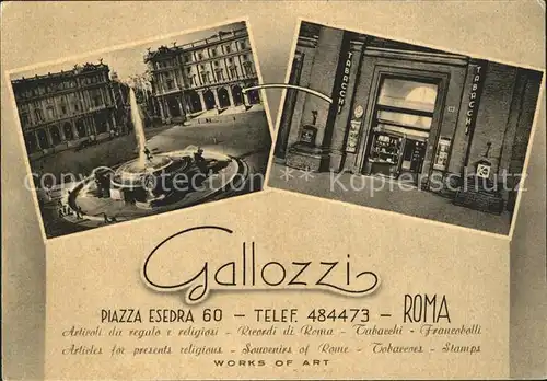 Roma Rom Tabakladen Gallozzi Kat. 