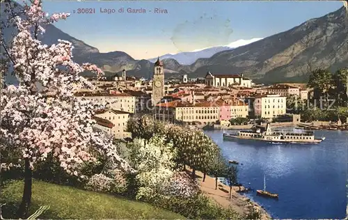 Riva Lago di Garda Ortsansicht Dampfer Kat. 