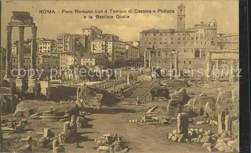 Roma Rom Foro Romano con Tempio di Castroe Kat. 