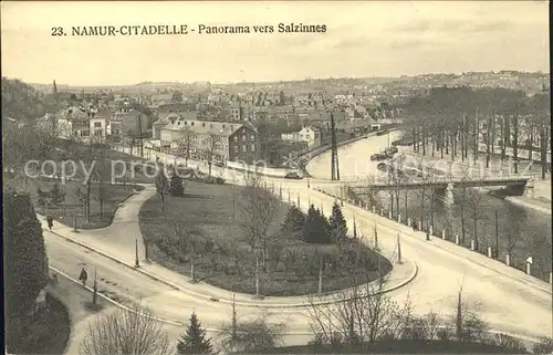 Namur Wallonie Citadelle Panorama vers Salzinnes Kat. 