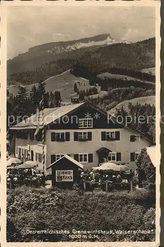 Walserschanz Kleinwalsertal oesterrichisches Grenzwirtshaus Walserschanz Kat. 