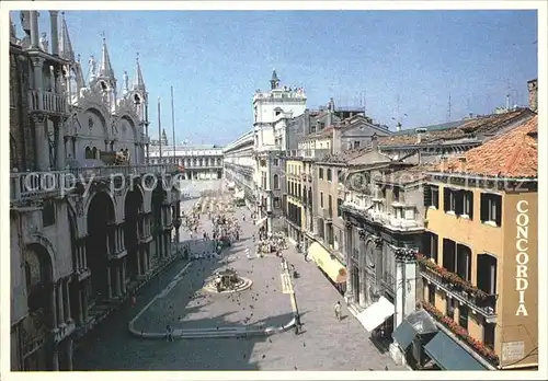 Venezia Venedig Piazza San Marco con l Hotel Concordia Kat. 