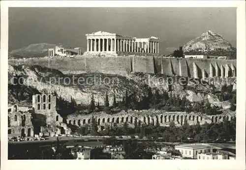 Athen Griechenland View of the Acropolis Kat. 