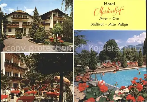 Auer Ora Suedtirol Hotel Markushof Terrasse Freibad Kat. 