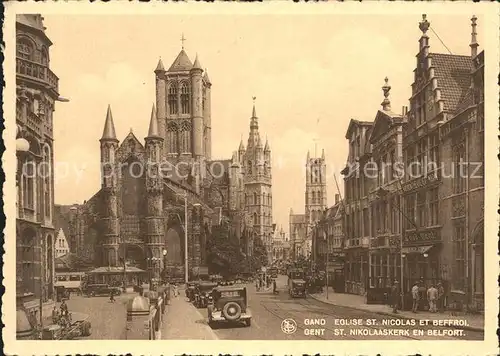 Gent Gand Flandre St Nikolaaskerk en Belfort Kat. 