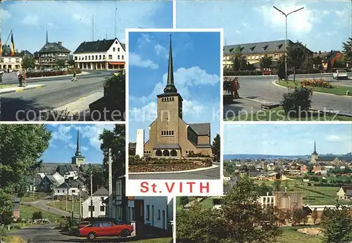 St Vith Wallonie Gesamtansicht Kirche  Kat. 