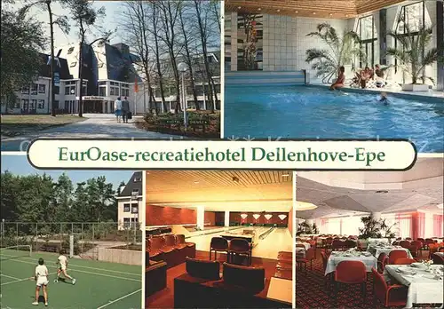 Epe Gelderland EuroOase Recreatiehotel Dellenhove Hallenbad Tennis Kegeln Kat. 