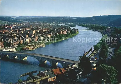 Namur Wallonie Pont des Jambes Fliegeraufnahme Kat. 