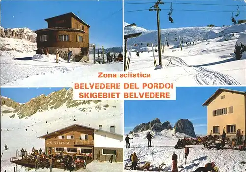 Canazei Suedtirol Skigebiet Belvedere Bergrestaurant Skilift Kat. 