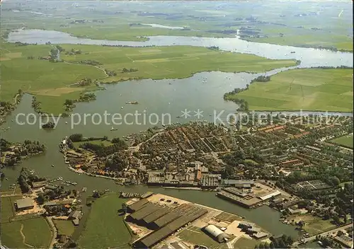 Grou Friesland Panorama met Pikmeer en Wijde Ee Luchtopname Kat. 