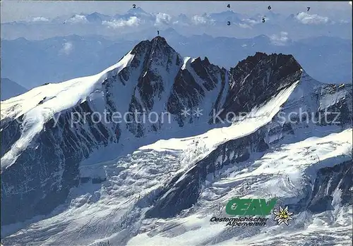 Oberwalderhuette Blick auf das Glocknermassiv Gebirgspanorama Kat. 