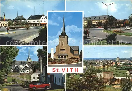 St Vith Wallonie Teilansichten Kirche Kat. 