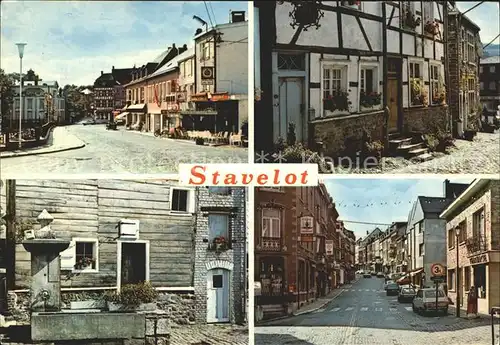 Stavelot Liege Teilansichten Strassenpartie Brunnen Kat. 