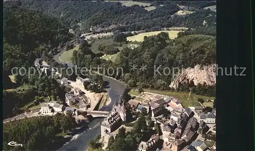 Durbuy La plus petite ville du monde Ardennes Belges vue aerienne Kat. 