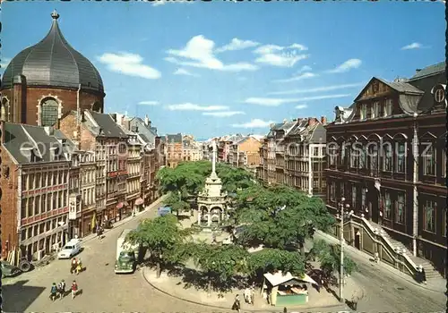 Liege Luettich Place du Marche et Perron Marktplatz Kat. Luettich