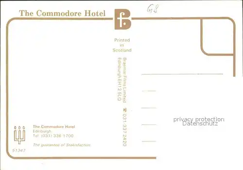 Edingburgh Grossbritannien Commodore Hotel Kat. 
