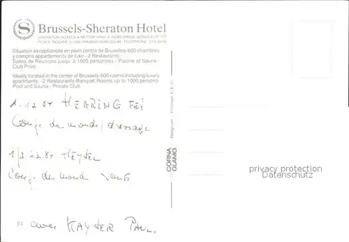 Bruessel Bruxelles Sheraton Hotel am Abend Kat. 