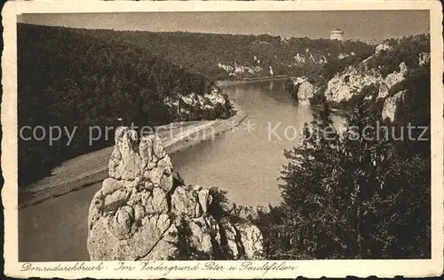 Kehlheim Regensburg Donaudurchbruch Im Vordergrund Peter und Paul Felsen