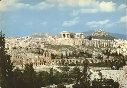 Athen Griechenland Gesamtansicht der Akropolis Kat. 