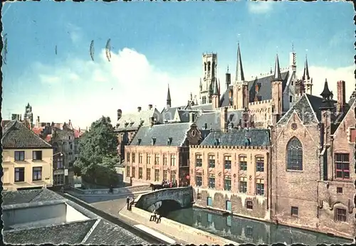 Bruegge West Vlaanderen Rathaus und Turm Kat. Bruges