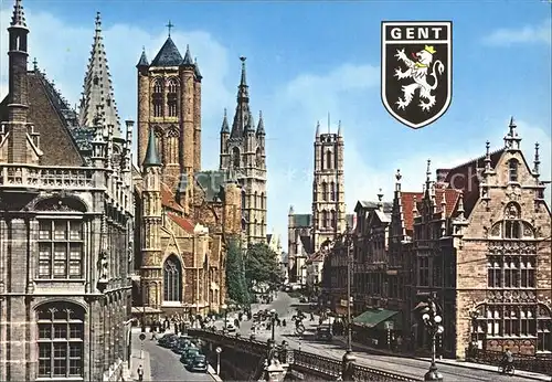 Gent Gand Flandre Sint Nikolaaskerk Belfort en Sint Baafskerk Kat. 