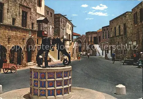 Rhodos Rhodes aegaeis Brunnen in der Altstadt Kat. 