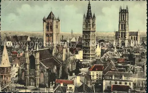 Gent Gand Flandre Panorama met drie torens  Kat. 