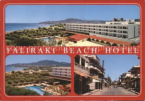 Rhodos Rhodes aegaeis Faliraki Beach Hotel Swimmingpool Strassenpartie Kat. 